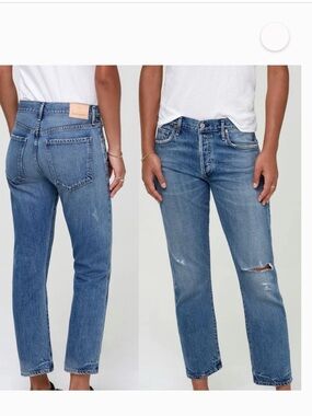 Women’s Citizens of Humanity Emerson Slim Boyfriend Distressed Jeans Sz 24